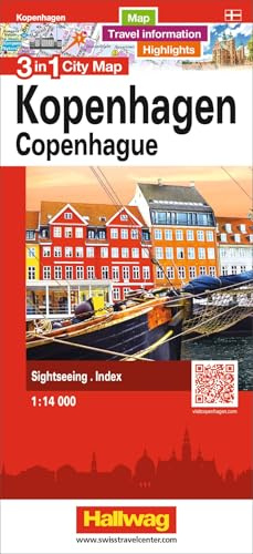 Hallwag Stadtplan Kopenhagen: 3 in 1: Stadtplan, Reiseinformationen und Highlights!