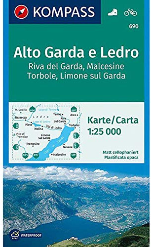 Alto Garda e Ledro: Riva del Garda, Malcesine, Torbole, Limone. Escursioni / Bike. Wandern / Rad. GPS-genau. 1:25.000