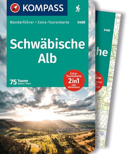 KOMPASS Wanderführer Schwäbische Alb, 75 Touren mit Extra-Tourenkarte: GPS-Daten zum Download