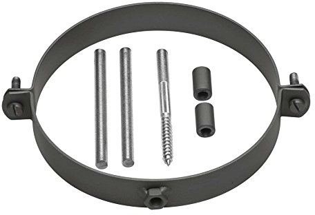 TermaTech Rohrschellen-Set 120er Ofenrohrschelle Schwarz