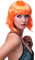 WIG ME UP - PW0114-PC24 Sexy Party Perücke Bob Disco Kurz & Frech Go-Go Party Burlesque Orange PW0114-PC24