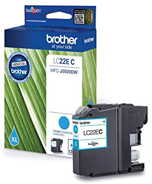 Brother LC-22EC Inkjet Cartridge, Cyan, Single Pack, Super High Yield, Includes 1 x Inkjet Cartridge, Brother Genuine Supplies