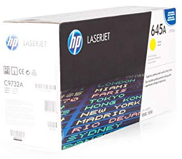 Original Toner passend für Canon LBP-2710 HP 645A, 645AY, 645AYELLOW, NO645A, NO645AY, NO645AYELLOW C9732A - Premium Drucker-Kartusche - Gelb - 12000 Seiten