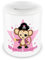 Samunshi® Kinder Spardose mit Namen und Rosa Piraten Affe als Motiv für Kinder - Jungen und Mädchen Sparschwein weiß