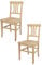 t m c s Tommychairs - 2er Set Stühle Artemisia für Küche und Esszimmer, robuste Struktur aus poliertem Buchenholz, unbehandelt und 100% natürlich, Sitzfläche aus poliertem Holz
