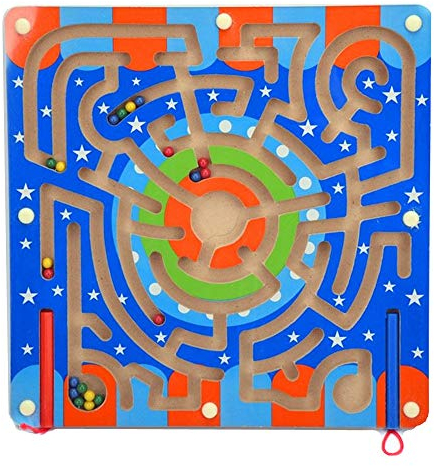 Gobus Beads Maze Puzzle Educational Board Game Interactive Maze Children Toys (Ring Track)