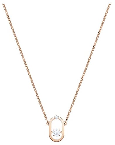 Swarovski Women's Sparkling Dance North, Stunning Necklace with Swarovski White Crystals, Rose-Gold Tone Plated