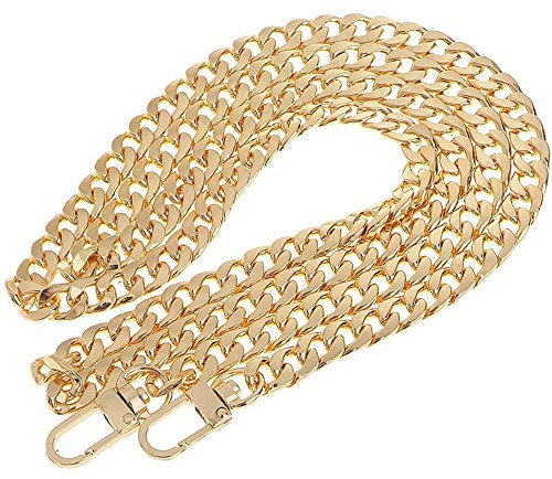 POFET 120cm Metall Umhängetasche Kettenriemen Geldbörse Handtasche Umhängetasche Kettenersatz - Gold