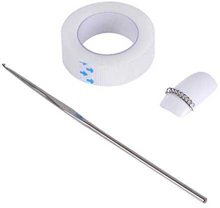 Eingewachsene Zehennagelfeile und Lifter - Pediküre-Kit mit 1 Satz Korrekturaufkleber, Draht- und Häkelnadel für Frauen und Männer