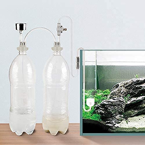 CO2 Generator System Kits, DIY CO2 Aquarium Regulators, CO2 Kits for Aquarium Moss Plants, CO2 Accessories with Pressure Gauge Air Adjustment Valve, D201