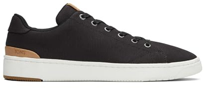 TOMS Men's Eco-Friendly Lightweight Lace-Up Sneakers with All-Day Comfort & Cushioning Black