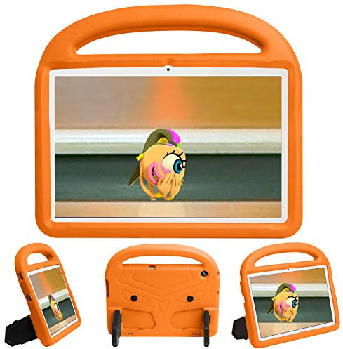 QYiD iPad Mini Case, iPad Mini 2 /Mini 3/Mini 4/Mini 5 Case, Funda Protectora a Prueba de Golpes con Mango Ligero, Carcasa para niño para iPad Mini 1/2/3/4/5, Naranja