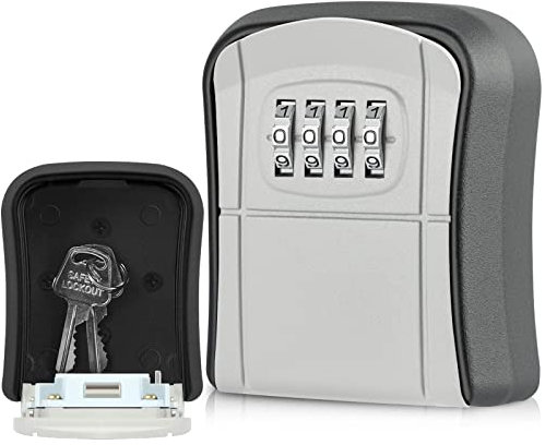 Diyife Boîte à Clé Sécurisée, [Sécurité Améliorée] Boîte Sûre de Serrure D'alliage de Zinc de Stockage Sûr avec Le Codede Combinaison de 4 Chiffres, pour Les Clés de Garage à Domicile Airbnb
