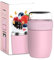 Coninx Thermobehälter für Essen Auslaufsicher - Thermo Becher doppelwandiger Edelstahl - Warmhaltebehälter Essen für Zuhause und Unterwegs - Thermobox für Essen - Thermobecher essen 600ml - rosa