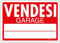 PRINTIX Cartello Vendesi In Polipropilene (PP) Di Spessore 1mm Stampato Con Tecnologia UV Resistente Alle Intemperie Visibilità A Distanza ‎35cm X 50cm (Vendesi Garage)