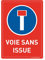 AUA SIGNALETIQUE - Panneau De Signalisation en PVC Rigide et Compact 1.5 mm. (121 x 170 mm, Panneau Voie sans Issue)