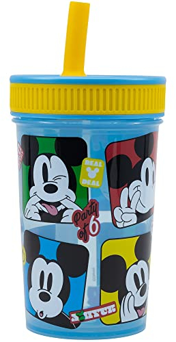 Stor GOBELET RÉUTILISABLE POUR ENFANTS AVEC PAILLE EN SILICONE 465ML | MICKEY FUN-TASTIC