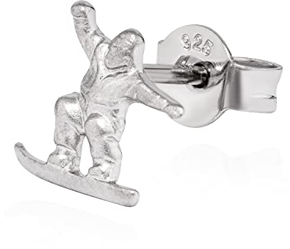 NKlaus Ohrring als einzelner Motiv-Ohrstecker aus 925 Silber, 1 Stück | Für Herren