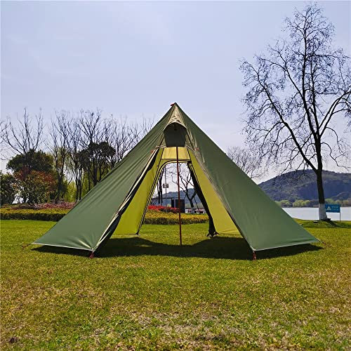 tents Tent Height 220cm With A Chimney Hole,Ultralight 4-5 Person Outdoor Camping Octagonal Tent Awnings Shelter