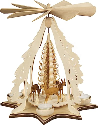 Taulin Pyramide Rehe Natur für Teelichter