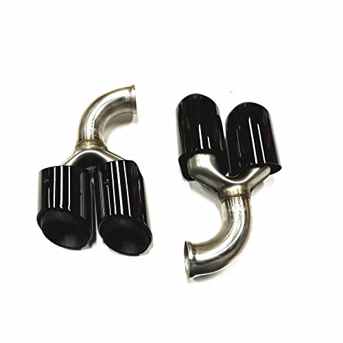 Schallrohr Auspuff Für Cayenne V8 2011-2014 Quad Tips Auto Schwarz Rundes Loch Endstück Luftauslass Vent Endschalldämpfer Rohr Auto Auspuff Endrohr