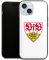 Slim Case extra dünn kompatibel mit Apple iPhone 15 Silikon Handyhülle schwarz Hülle VfB Stuttgart Offizielles Lizenzprodukt Logo