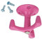 Fix&Easy Garderobenhaken pink Kleiderhaken Deckenhaken Drehhaken 3-fach Haken unterbau drehbar für Garderobe Kleiderschrank Mützenablage