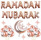 Ramadan Mubarak Roségold Ballons Dekoration Set Ramadan Mubarak Banner Eid Latex Luftballons Set Torteneinlagen, Islamic ramazan Party Dekorationen für Ramadan Party Dekoration Zubehör