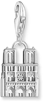 THOMAS SABO Charm-Anhänger Notre-Dame Silber 925 Sterlingsilber, Geschwärzt