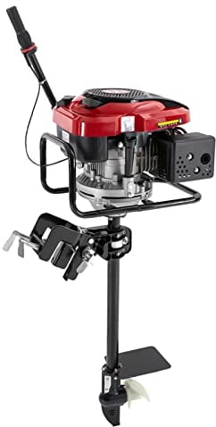 Begoniape Außenbordmotor 4-Takt 8 PS Benzinmotor Bootsmotor für Schlauchboot, 1,5L Kraftstofftank, Einstellbarer Maschinenaufhänger, Bootsport Außenborder für Schlauchboote Fischerboote Segelboote