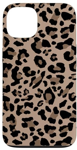 Hülle für iPhone 13 Leopardenmuster stilvolles Gepardenmuster braun neutral beige