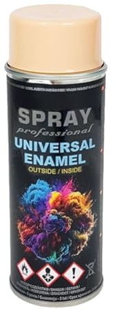 VE-INDUSTRIES Lackspray nach RAL Spraydose 400ml Buntlack für Holz, Metall (Beige - RAL1001)