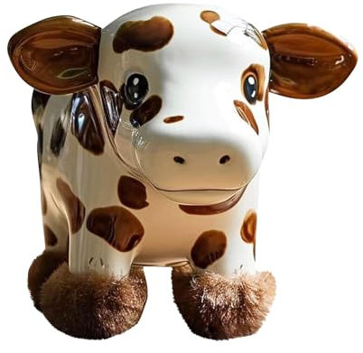 Pot de fleurs en forme de vache | Support de plante en résine | Pot de fleurs en forme de tête de vache | Conteneurs de rangement amusants pour extérieur, intérieur, jardin, balcon, maison, jardin,