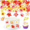 Blumomon 40 Stück Essbare Blumen Lilie Kuchen Dekorationen für Braut und Baby Duschen, Verlobungsparty Dekorationen