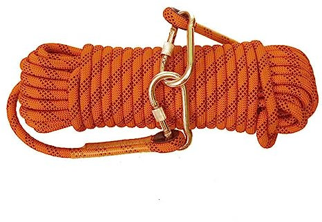 Kletterseil, 12 mm statisches Nylon-Kletterseil, 10–70 m, Abseilseil, Rettungsseil, Bootsseil, Anker- und Dockleinen, Baumpfleger, Baumklettern, Fällseil, Takelageleine (Farbe: Rot, Größe: 20 m x 12 m