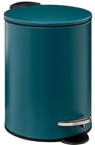 Paris Prix FIVE Simply Smart - Poubelle à Pédale Softclose 3L Bleu Pétrole