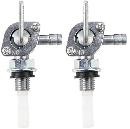 WPPQWP 2 Pièces Robinet Essence, Robinet Essence Groupe Electrogene, Interrupteur de Robinet de Carburant, Robinet de Carburant Universel pour Véhicule Terrain VTT Moto(M10x1.25mm)