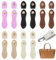 10 Stück Taschenverschluss Lederriemen mit Schnalle, Taschenverschluss für Häkeltaschen, Taschenschnallen und Verschlüsse mit Hut Clips für Taschen, Notebooks, Brieftasche