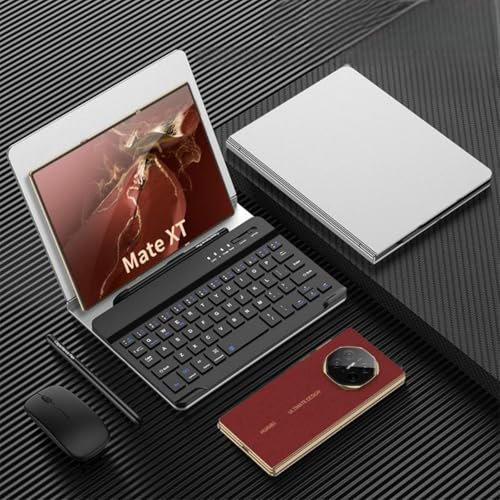 Hülle Case for Pixel 9 Pro Fold Keyboard + Metal Flip Cover + Mouse + Pen,Universal Foldable Phone Stand for Google Pixel 9 Pro Fold(2)