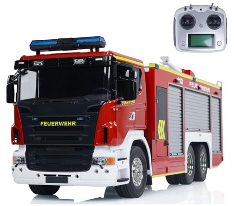 wheelfun 1/14 6x4 Ferngesteuerter Feuerwehrauto RC Feuerwehrautos Modell Lichter Klänge