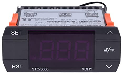 Digital Thermostat STC-3000 Digital Temperature Controller Thermostat for Homebrewing Brew Fermenter (110-220V30A)