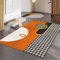 WBDYMX Zubehör Für Das Schlafzimmer Teppich Auslegware Flurteppich Orange Schwarzer Teppich Bedruckter Teppich Für Den Innenbereich Zentraler Teppich Für Das Wohnzimmer 40X60Cm