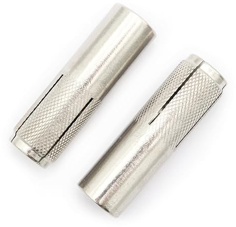 SCXCLY 5 tasselli a goccia, (5/8-11) zigrinati a goccia per calcestruzzo solido, bulloni a espansione forzata interna, acciaio inossidabile 304 (argento)
