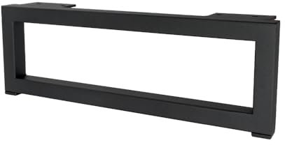 woplus 1 pied de meuble rectangulaire - Pied de meuble et de canapé - Noir mat - Hauteur : 120 mm - Largeur : 350 mm - 12 x 35 cm