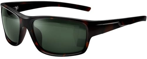 KANASTAL Gafas de Sol Leopardo Verde Deportivas Mujer y Hombre Polarizadas Clásicas Vintage Retro Running Conducir Protección UV400 Green Sunglasses - Verde Oscuro Lentes