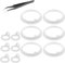 Lot de 13 joints étanches en silicone pour bouchon de tasse à eau, accessoires de bouteille de sport en plein air
