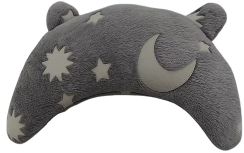 DqiUnaX Hunde Kissen, Kuschelkissen Hund, Donut Kissen Für Hunde, Haustierkissen, Hundekopfkissen, Donut Bett, 25 X 15 X 5 cm, Grau