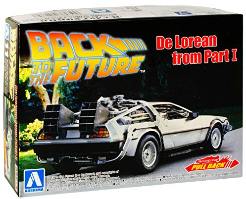 alles-meine.de GmbH Delorean Back Future I Kit Bausatz 1/43 Aoshima Modell Auto mit individiuellem Wunschkennzeichen