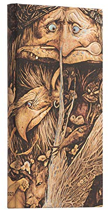 Paperblanks DI7082-5 Kalender 12 Monate 2021 | Detaillierte Kreaturen | Horizontal | Delgado (95 × 180 mm)