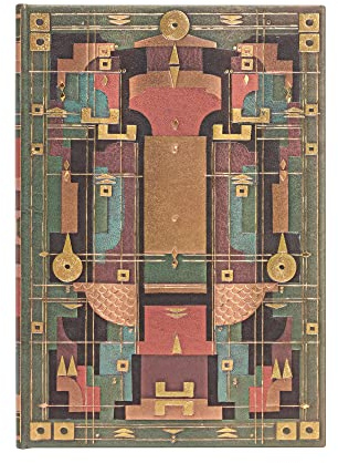 Lion’s Den (Sybil Pye Bindings) Midi Unlined Hardcover Journal: Hardcover, 120 gsm, ribbon marker, memento pouch, elastic closure